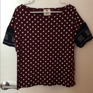 Anthropologie short sleeved shirt
